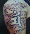 chinese dragon pic tattoo on arm